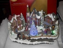 holiday living village with acrylic tree